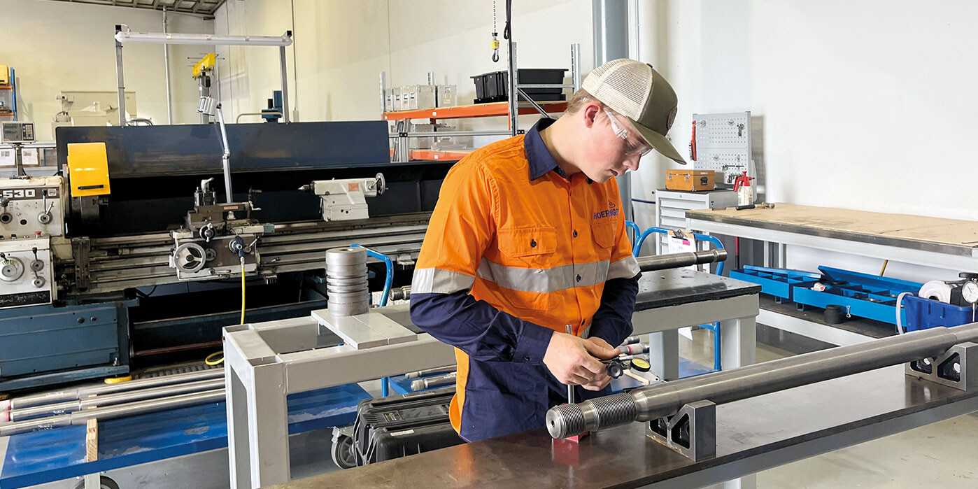 Reparatur von Kolben und Kolbenstange Darstellung der Reparatur von Kolben und Kolbenstange