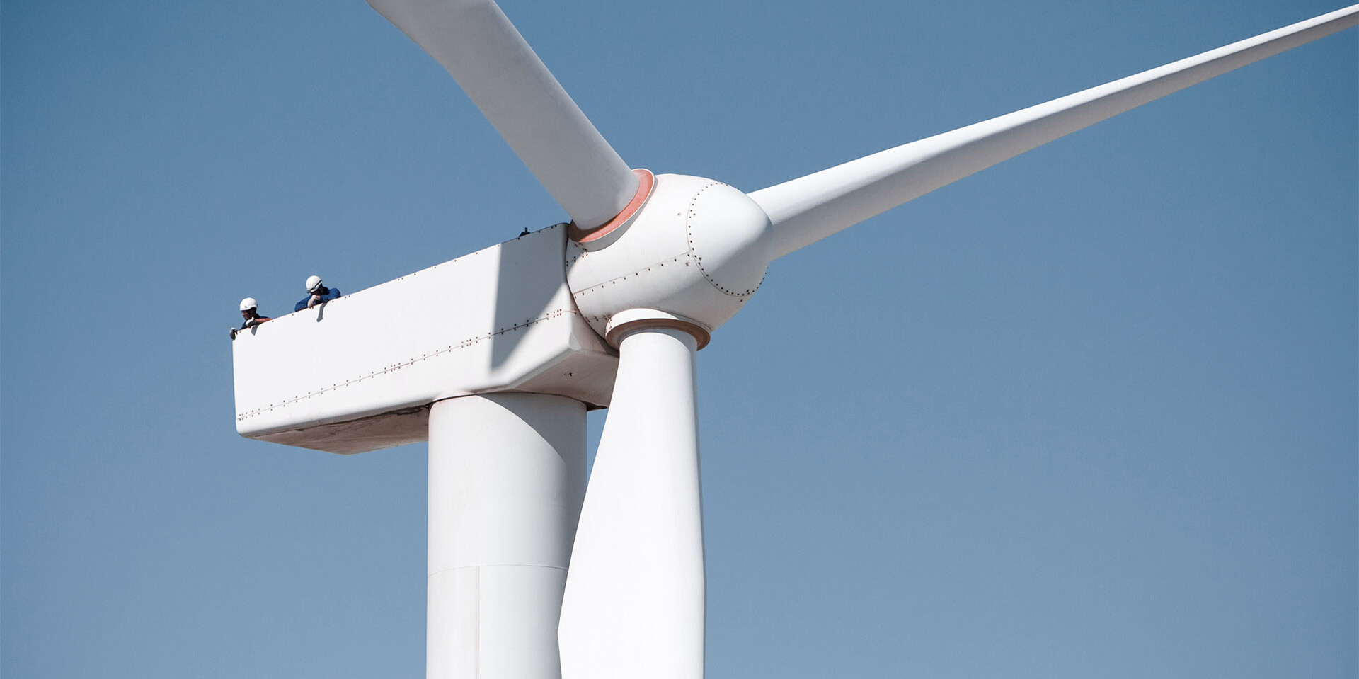 Kopf eines Windrades für erneuerbare Energien