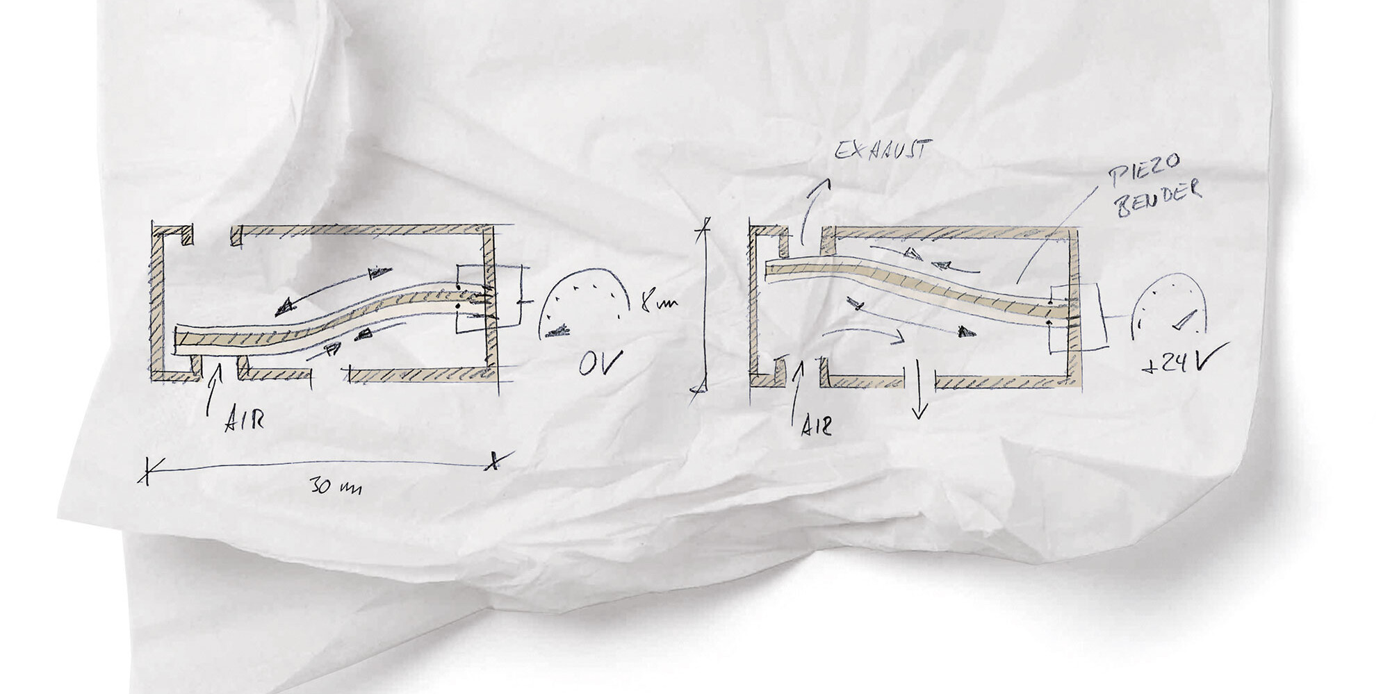 Drawing piezo valve